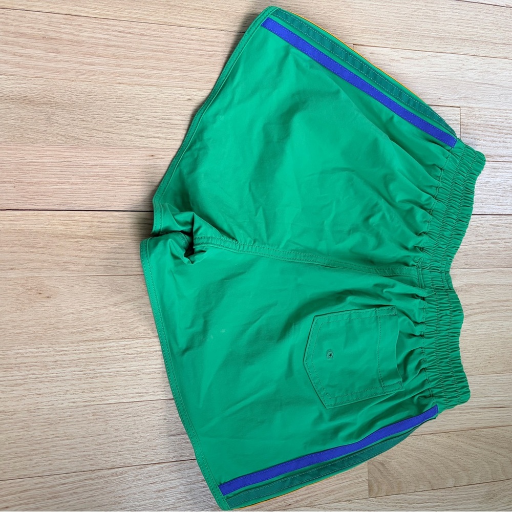 Aviator Nation Kids Rainbow Stripe Dolphin Shorts Green Retro - Picture 4 of 7
